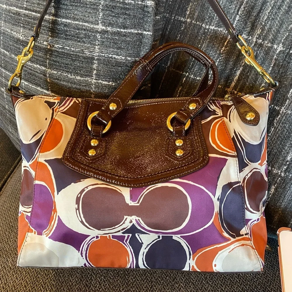 GUC Coach abstract satchel style bag